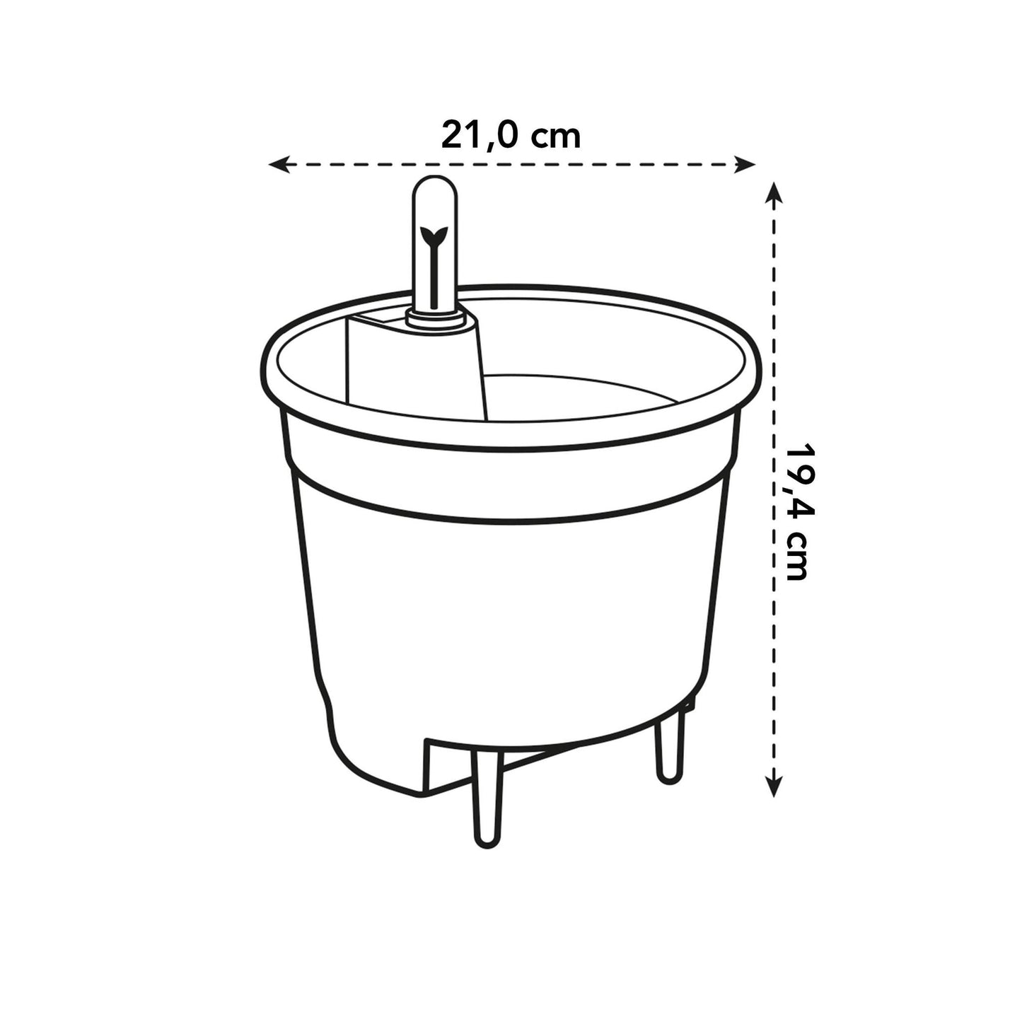 Selbstbewässerungseinsatz - 21 cm