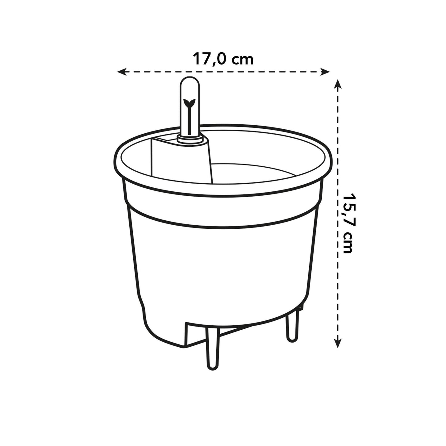 Selbstbewässerungseinsatz - 17 cm